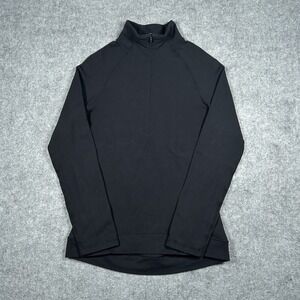Lululemon Outrun The Elements 1/2 Zip Women's Size 4 Black Running Thumbholes